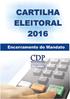 Cartilha Eleitoral Encerramento do Mandato 2016
