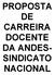 PROPOSTA DE CARREIRA DOCENTE DA ANDES- SINDICATO NACIONAL