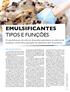 EMULSIFICANTES TIPOS E FUNÇÕES