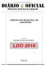 Quinta-feira, 06 de Julho de 2017 Edição N Caderno I PREFEITURA MUNICIPAL DE JABORANDI. Administração: ASSUERO ALVES DE OLIVEIRA LDO 2018