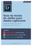 Guia de teclas de atalho para Adobe Lightroom