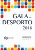 Gala do Desporto Universidade da Beira Interior 2016 ÍNDICE