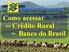 Como acessar. Crédito Rural. Banco do Brasil. seu
