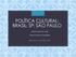POLÍTICA CULTURAL: BRASIL; SP; SÃO PAULO
