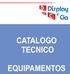 CATALOGO TECNICO EQUIPAMENTOS