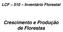 LCF 510 Inventário Florestal. Crescimento e Produção de Florestas