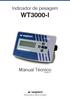 Indicador de pesagem WT3000-I. Manual Técnico. Revisão 2.3. Soluções Globais em Sistemas de Pesagem