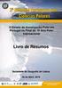 O Estado da Investigação Polar em Portugal no Final do IV Ano Polar Internacional. Livro de Resumos. Sociedade de Geografia de Lisboa