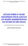 ESTUDO SOBRE O VALOR ADICIONADO FISCAL (VAF) DA 10ª REGIÃO ADMINISTRATIVA DO ESTADO DE SÃO PAULO