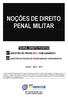 NOÇÕES DE DIREITO PENAL MILITAR