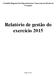 Conselho Regional dos Representantes Comerciais do Estado do Tocantins. Relatório de gestão do exercício 2015
