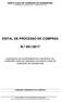 SANTA CASA DE CARIDADE DE DIAMANTINA PATRIMÔNIO DA COMUNIDADE FUNDADA EM 1790 EDITAL DE PROCESSO DE COMPRAS N.º 001/2017