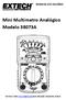 MANUAL DO USUÁRIO Mini Multímetro Analógico Modelo 38073A