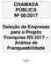 CHAMADA PÚBLICA Nº 08/2017. Seleção de Empresas para o Projeto Franquias RS 2017 Análise de Franqueabilidade