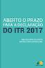 ABERTO O PRAZO PARA A DECLARAÇÃO DO ITR 2017 MELISSA RITA DO COUTO MICHELE MÜLLER MÜLLING SAFRAS & CIFRAS