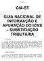 GIA-ST GUIA NACIONAL DE INFORMAÇÃO E APURAÇÃO DO ICMS SUBSTITUIÇÃO TRIBUTÁRIA