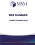 WEB-MANAGER. Módulo Conteúdo Local. Manual do Sistema MXM SISTEMAS E SERVIÇOS DE INFORMÁTICA S/A SETOR DE TREINAMENTO E DOCUMENTAÇÃO 1