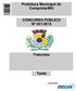 Prefeitura Municipal de Conquista/MG CONCURSO PÚBLICO Nº 001/2016
