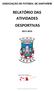 RELATÓRIO DAS ATIVIDADES DESPORTIVAS
