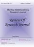 Review Of Research Journal