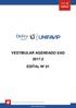 VESTIBULAR AGENDADO EAD EDITAL Nº 01