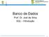 Banco de Dados. Prof. Dr. Joel da Silva SQL - Introdução