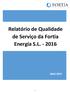 Relatório de Qualidade de Serviço da Fortia Energía S.L