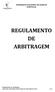 REGULAMENTO DE ARBITRAGEM