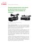 Produção profissional flexível: novas câmaras de vídeo HD da Canon XH G1S e XH A1S desenvolvidas a partir do feedback dos utilizadores