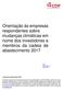 Orientação às empresas respondentes sobre mudanças climáticas em nome dos investidores e membros da cadeia de abastecimento 2017