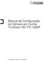 Manual de Configuração da Câmara em Cunha TruVision HD-TVI 1080P
