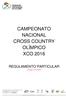 CAMPEONATO NACIONAL CROSS COUNTRY OLÍMPICO XCO 2016 REGULAMENTO PARTICULAR