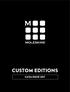 CUSTOM EDITIONS CATALOGUE 2017