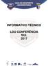 INFORMATIVO TÉCNICO LDU CONFERÊNCIA SUL 2017