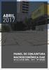 BOLETIM DE CONJUNTURA MACROECONÔMICA Novembro 2016 ABRIL PAINEL DE CONJUNTURA MACROECONÔMICA ISAE DE 24 A 28 DE ABRIL ª EDIÇÃO