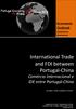 International Trade and FDI between Portugal-China Comércio Internacional e IDE entre Portugal-China. dossiers. Economic Outlook Conjuntura Económica