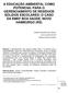 A EDUCAÇÃO AMBIENTAL COMO POTENCIAL PARA O GERENCIAMENTO DE RESÍDUOS SÓLIDOS ESCOLARES: O CASO DA EMEF BOA SAÚDE, NOVO HAMBURGO (RS)