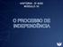 HISTÓRIA - 3 o ANO MÓDULO 10 O PROCESSO DE INDEPENDÊNCIA