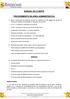 MANUAL DO CLIENTE PROCEDIMENTO NA ÁREA ADMINISTRATIVA
