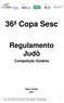36ª Copa Sesc Regulamento Judô Competição Goiânia Sesc Goiás 2017
