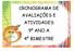 CRONOGRAMA DE AVALIAÇÕES E ATIVIDADES 9º ANO A 4º BIMESTRE