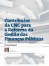 Contributos da CNC para a Reforma da Gestão das Finanças Públicas Contabilidade