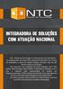 INTEGRADORA DE SOLUÇÕES COM ATUAÇÃO NACIONAL