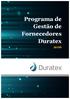 Programa de Gestão de Fornecedores Duratex