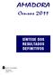 AMADO. Censos 2011 SÍNTESE DOS RESULTADOS DEFINITIVOS