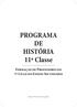 PROGRAMA DE HISTÓRIA 11ª Classe
