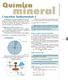 mineral Química Conceitos fundamentais I UNIDADE DE MASSA ATÔMICA (U) MASSA ATÔMICA DE UM ELEMENTO MASSA MOLECULAR Conceitos fundamentais I