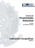 Revista da Propriedade Industrial. Nº de Março de Indicações Geográficas Seção IV