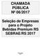 CHAMADA PÚBLICA Nº 06/2017. Seleção de Empresas para o Projeto Bebidas Premium RS SEBRAE/RS 2017