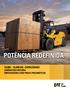 POTÊNCIA REDEFINIDA 10,000-15,000 KG. CAPACIDADE COMBUSTÃO INTERNA EMPILHADEIRA COM PNEUS PNEUMÁTICOS